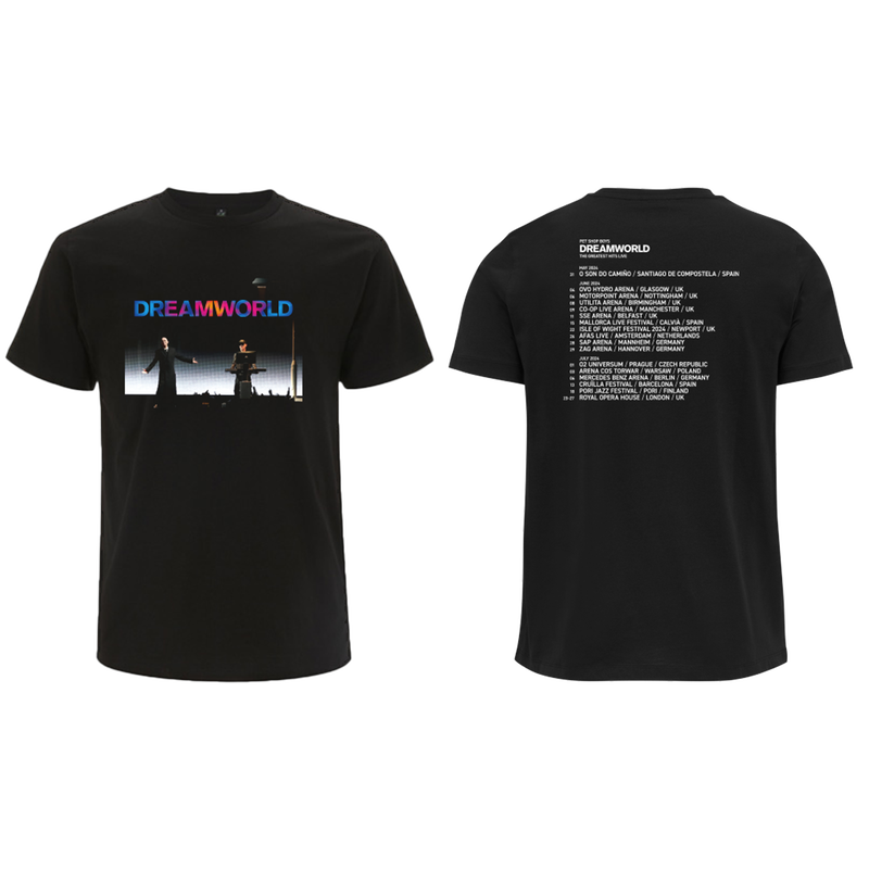 Dreamworld 2024 European Tour T-Shirt Black | Pet Shop Boys